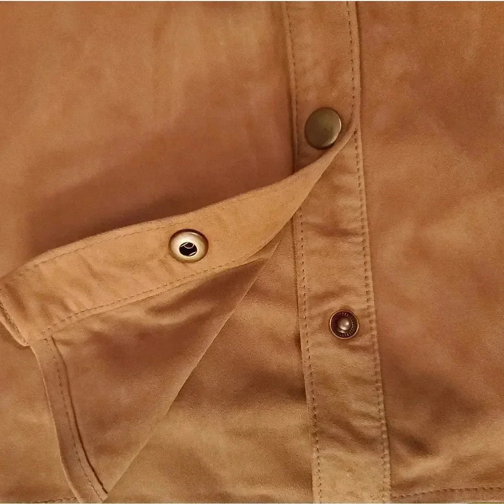 Joie | Sayra Suede Leather Skirt in Light Clove Sz L - Picture 4 of 7